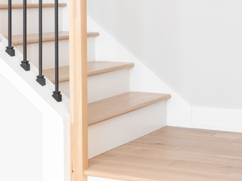 Hardwood stair treads and risers